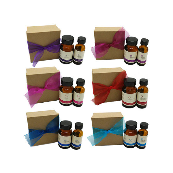 Remedy-specific mini Wellness Sets utilizing essential oils, herbs and minerals to help provide healing benefits for common everyday health concerns. Each set includes: 1 oz. Body & Massage Oil and 2 oz Bath Therapy Salts (packaged in a gift box). Great for gifts and travel!