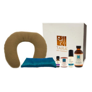STRESS & ANXIETY RELIEF WELLNESS AT HOME KIT - This collection of wellness products can help you shift physically and emotionally, and release tension, nervousness and fear you may be holding in your body and mind. Includes: Turquoise Silk Eye Pillow, 4 oz Stress Relieving Body & Massage Oil, 3 oz Stress Release Bath Therapy Salts, 1 oz Stress Relief Aromatherapy Roll-On Remedy Lotion and 10 ml Lavender Essential Oil.