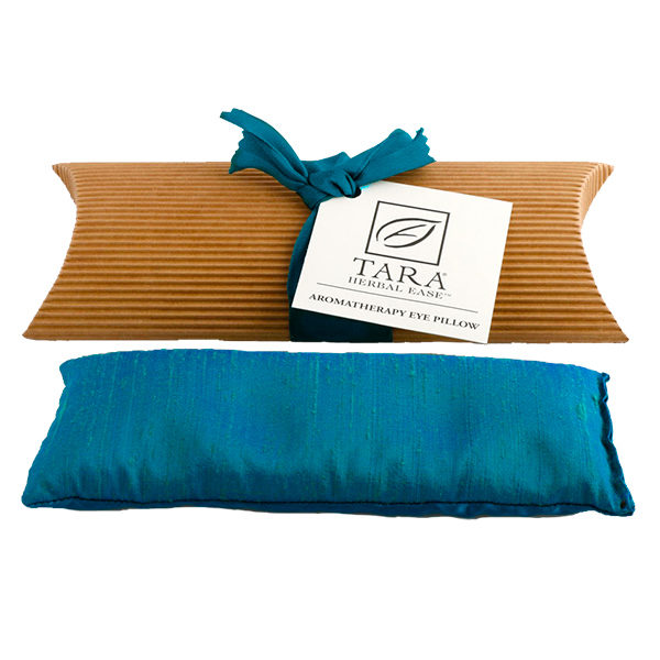 Aqua Teal Vibrant Nature Silk Eye Pillow